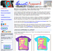 Tablet Screenshot of lincolnapparel.com